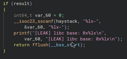 Leaking the libc base address